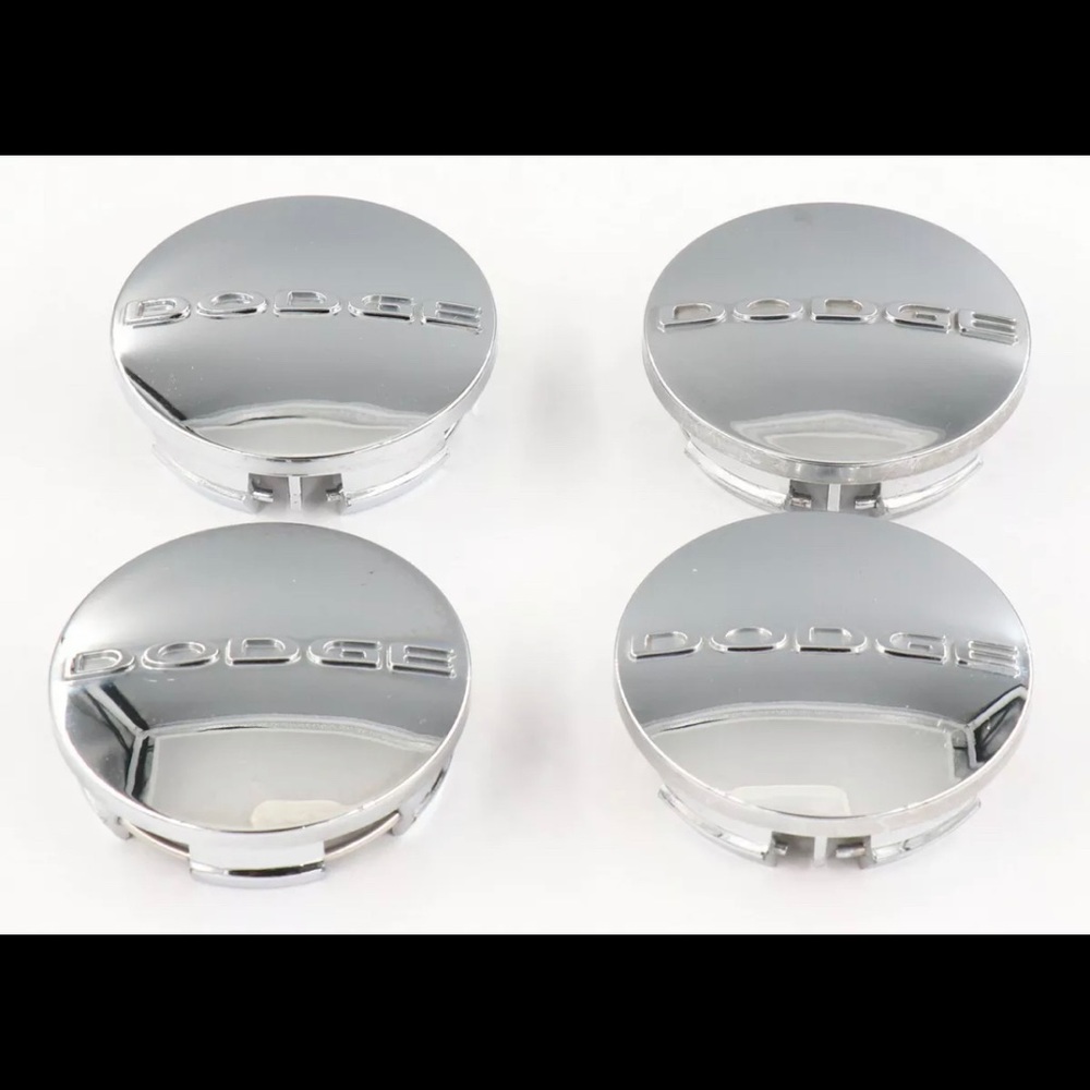 Dodge Center Caps Silver/Chrome 63mm/2.5 inch Brand New (Set of 4)